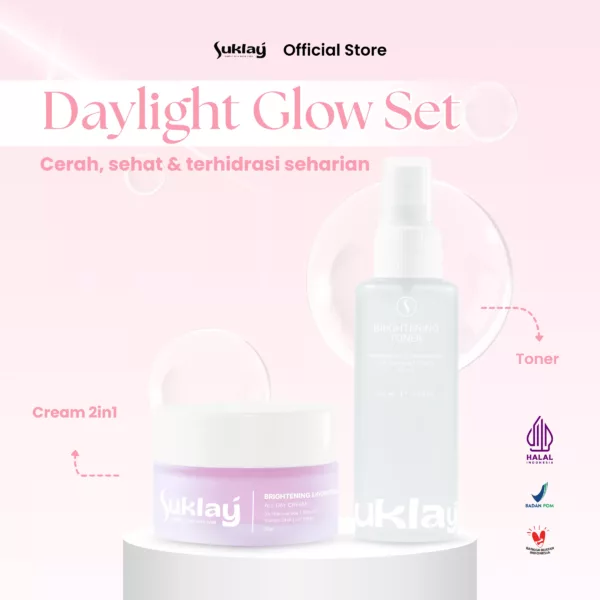 Suklay Paket 2 in 1 Daylight Glow – Brightening Toner & Cream
