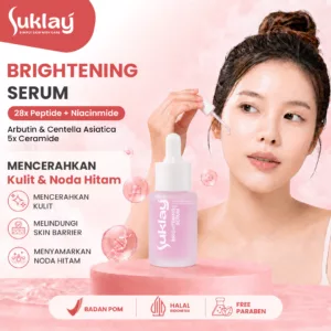 Suklay Serum Brightening – Glowing Mencerahkan Niacinamide, Arbutin, 5X Ceramide, Peptide, Centella