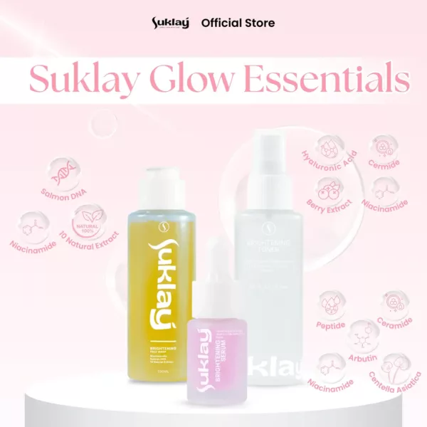 Suklay Glow Morning Set 3 in 1 – Salmon DNA, Niacinamide, Ceramide – Mencerahkan, Melembapkan, dan Meratakan Warna Kulit