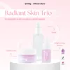 Suklay Glow Trio Set 3 in 1 – Toner, Serum, & Cream dengan Niacinamide, Peptide, Arbutin – Skincare untuk Mencerahkan, Menghilangkan Flek