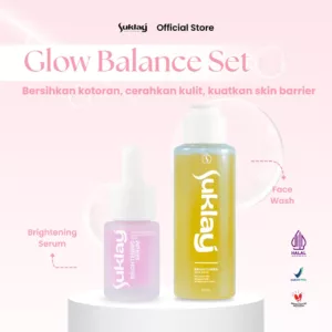 Suklay Glow Balance 2 in 1 Brightening Serum & Face Wash | Niacinamide, Ceramide, Salmon DNA, Peptide | Mencerahkan, Mengurangi Kerutan