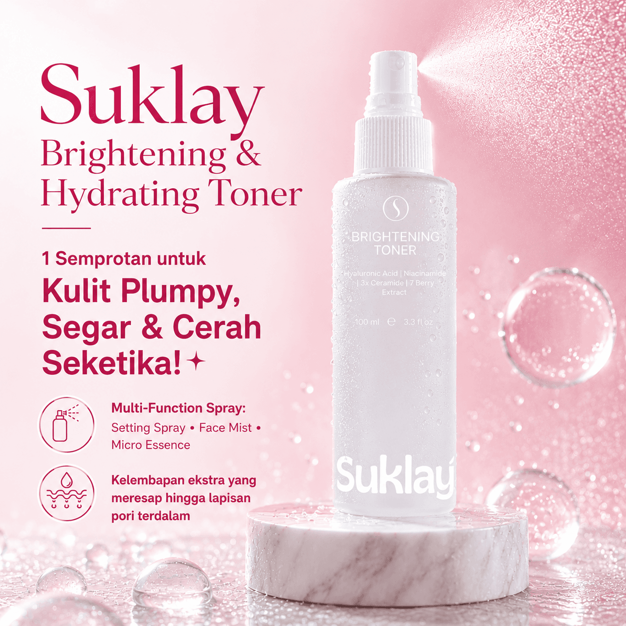 SUKLAY Toner Essence Brightening