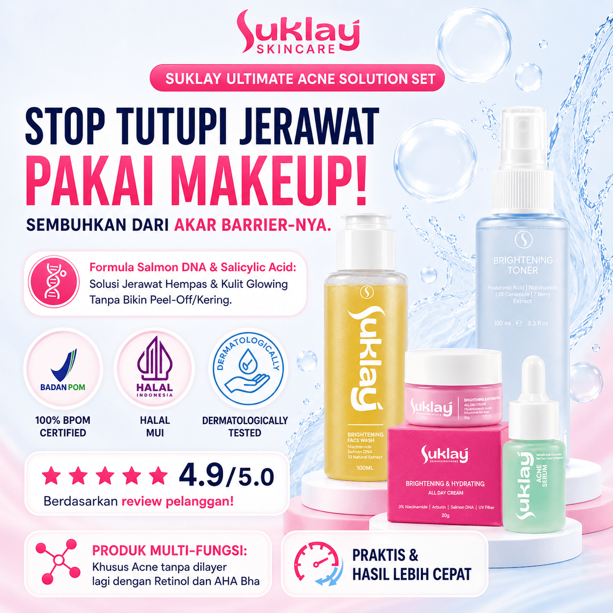 Suklay Anti Acne Paket 4 Set