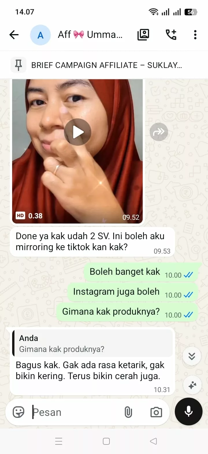 Testimoni pelanggan Suklay 2