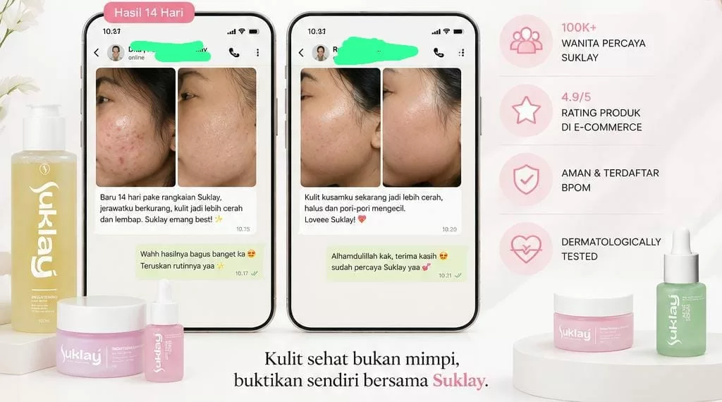 Bukti transformasi kulit pengguna Suklay 1